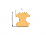 Profil en Silicone P1419A - format de type Lampe - forme irrégulier