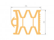 Profil en Silicone P1433J - format de type Soufflet - forme irrégulier