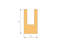 Profil en Silicone P1433Q - format de type U - forme irrégulier