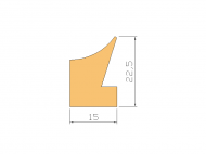 Profil en Silicone P148AA - format de type Labiée - forme irrégulier