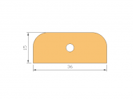 Profil en Silicone P14A - format de type D - forme irrégulier