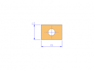 Profil en Silicone P1511T5 - format de type Rectangle - forme régulière