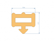 Profil en Silicone P1514BN - format de type Lampe - forme irrégulier