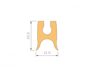 Profil en Silicone P1690 - format de type U - forme irrégulier