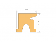 Profil en Silicone P1704 - format de type Labiée - forme irrégulier