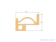 Profil en Silicone P172B - format de type e - forme irrégulier