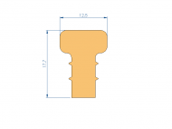 Profil en Silicone P1749H - format de type T - forme irrégulier