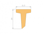 Profil en Silicone P175-24 - format de type T - forme irrégulier