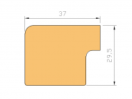 Profil en Silicone P175AB - format de type Labiée - forme irrégulier