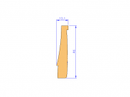 Profil en Silicone P1794E - format de type Autoclave - forme irrégulier