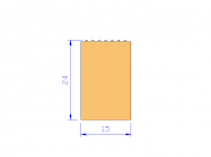 Profil en Silicone P1831K - format de type Rectangle - forme régulière