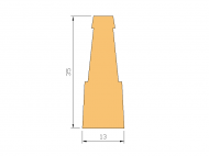 Profil en Silicone P1884 - format de type Autoclave - forme irrégulier