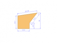 Profil en Silicone P20524 - format de type Labiée - forme irrégulier