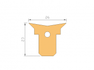 Profil en Silicone P2098A - format de type Cornes - forme irrégulier