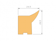 Profil en Silicone P2222K - format de type Labiée - forme irrégulier