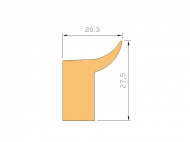 Profil en Silicone P223 - format de type Labiée - forme irrégulier