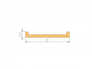 Profil en Silicone P23J - format de type Profilé Plat - forme irrégulier