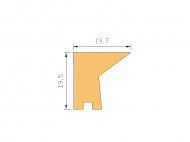 Profil en Silicone P2413A - format de type Labiée - forme irrégulier