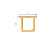 Profil en Silicone P2662 - format de type D - forme irrégulier