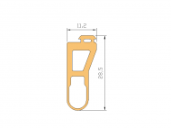 Profil en Silicone P2666 - format de type Double Trou - forme irrégulier