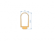 Profil en Silicone P2666A - format de type Lampe - forme irrégulier