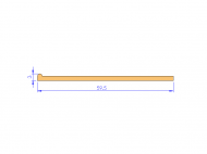 Profil en Silicone P2689 - format de type Profilé Plat - forme irrégulier