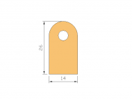 Profil en Silicone P268A - format de type D - forme irrégulier