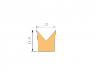 Profil en Silicone P268BT - format de type Cornes - forme irrégulier