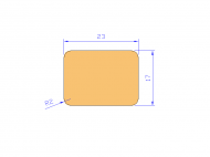 Profil en Silicone P268CR - format de type Rectangle - forme régulière