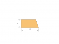 Profil en Silicone P268DF - format de type Profilé Plat - forme irrégulier