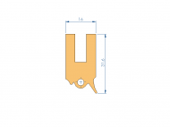 Profil en Silicone P268PW - format de type U - forme irrégulier