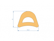 Profil en Silicone P268RD - format de type Tuyau - forme irrégulier