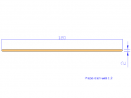 Profil en Silicone P268Y - format de type Rectangle - forme régulière