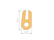 Profil en Silicone P270A - format de type U - forme irrégulier