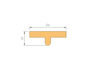 Profil en Silicone P286H - format de type T - forme irrégulier