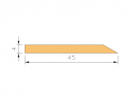 Profil en Silicone P3040A - format de type Profilé Plat - forme irrégulier