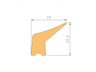 Profil en Silicone P326D - format de type Labiée - forme irrégulier