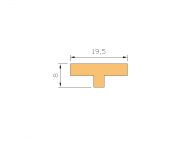 Profil en Silicone P330 - format de type T - forme irrégulier