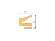 Profil en Silicone P355C - format de type Labiée - forme irrégulier