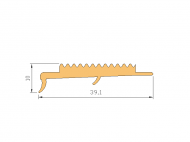 Profil en Silicone P35N - format de type Profilé Plat - forme irrégulier