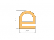 Profil en Silicone P369A - format de type e - forme irrégulier