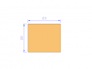 Profil en Silicone P402320 - format de type Rectangle - forme régulière