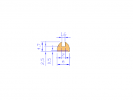 Profil en Silicone P40865B - format de type U - forme irrégulier