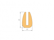 Profil en Silicone P40A - format de type U - forme irrégulier