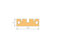 Profil en Silicone P41435A - format de type Profilé Plat - forme irrégulier