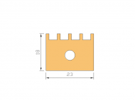 Profil en Silicone P419D - format de type D - forme irrégulier