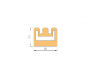 Profil en Silicone P437A - format de type D - forme irrégulier