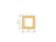 Profil en Silicone P437B - format de type D - forme irrégulier