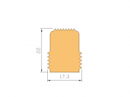 Profil en Silicone P441D - format de type D - forme irrégulier