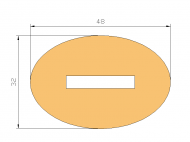 Profil en Silicone P441E - format de type Tuyau - forme irrégulier